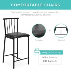 Best Choice Products 3-Piece Wooden Counter Height Dining Table Set For Kitchen, Dining Room W/ Storage -Best Choice Products Shop GUEST de1bdc99 749d 47a5 8ad6 bd803adb0c2a