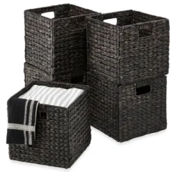 Best Choice Products 12x12in Hyacinth Baskets, Set Of 5 Multipurpose Collapsible Organizers W/ Inserts 23 Best Choice Products 12x12in Hyacinth Baskets, Set Of 5 Multipurpose Collapsible Organizers W/ Inserts -Best Choice Products Shop GUEST e69e3d60 feb9 4ce2 9128 b613332b4f08 1
