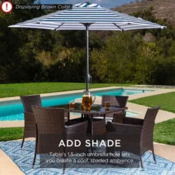 Best Choice Products 5-Piece Indoor Outdoor Wicker Patio Dining Table Furniture Set W/ Umbrella Cutout, 4 Chairs 15 Best Choice Products 5-Piece Indoor Outdoor Wicker Patio Dining Table Furniture Set W/ Umbrella Cutout, 4 Chairs -Best Choice Products Shop GUEST ee19288c fdc4 4dbc af66 841390f7cce3