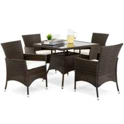 Best Choice Products 5-Piece Indoor Outdoor Wicker Patio Dining Table Furniture Set W/ Umbrella Cutout, 4 Chairs 18 Best Choice Products 5-Piece Indoor Outdoor Wicker Patio Dining Table Furniture Set W/ Umbrella Cutout, 4 Chairs -Best Choice Products Shop GUEST eef8cf28 b6cf 4a28 a3a4 471de70dbc2d