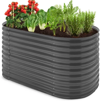 Best Choice Products 63in Oval Metal Raised Garden Bed, Customizable Outdoor Planter For Gardening, Plants 9 Best Choice Products 63in Oval Metal Raised Garden Bed, Customizable Outdoor Planter For Gardening, Plants - Image 7