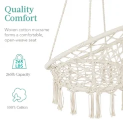 Best Choice Products Handwoven Cotton Macramé Hammock Hanging Chair Swing For Indoor & Outdoor Use W/ Backrest 16 Best Choice Products Handwoven Cotton Macramé Hammock Hanging Chair Swing For Indoor & Outdoor Use W/ Backrest -Best Choice Products Shop GUEST f582b728 de76 4876 b4d6 f6e7976ee5ad