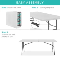 Best Choice Products 6ft Plastic Folding Table, Indoor Outdoor Heavy Duty Portable W/ Handle, Lock For Picnic 13 Best Choice Products 6ft Plastic Folding Table, Indoor Outdoor Heavy Duty Portable W/ Handle, Lock For Picnic -Best Choice Products Shop GUEST f648a035 0a95 4628 afd9 4b38631829d0