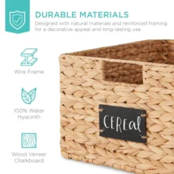 Best Choice Products Set Of 2 16in Woven Water Hyacinth Pantry Baskets W/ Chalkboard Label, Chalk Marker 13 Best Choice Products Set Of 2 16in Woven Water Hyacinth Pantry Baskets W/ Chalkboard Label, Chalk Marker -Best Choice Products Shop GUEST f7863224 a3f5 41c9 9b2d 671b1c9135dc
