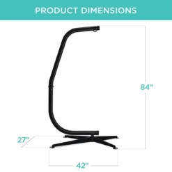 Best Choice Products Metal Hanging Hammock C-Stand For Chair/ Weather-Resistant Finish, Offset Base - Stand Only -Best Choice Products Shop GUEST f9b068bc 7d39 4125 a80d 978b6c884adc