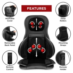 Best Choice Products Air Compression Shiatsu Neck & Back Massager Seat Chair Pad Massage Cushion, 2D/3D Kneading W/ Heat -Best Choice Products Shop GUEST ff941296 2003 4957 8004 77ce69598c3b