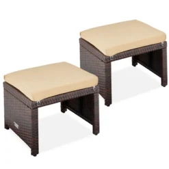 Best Choice Products Set Of 2 Multipurpose Patio Wicker Ottomans W/ Removable Cushions, Steel Frame -Best Choice Products Shop GUEST ffe3540c 1362 4365 9815 b0b83c74a63c